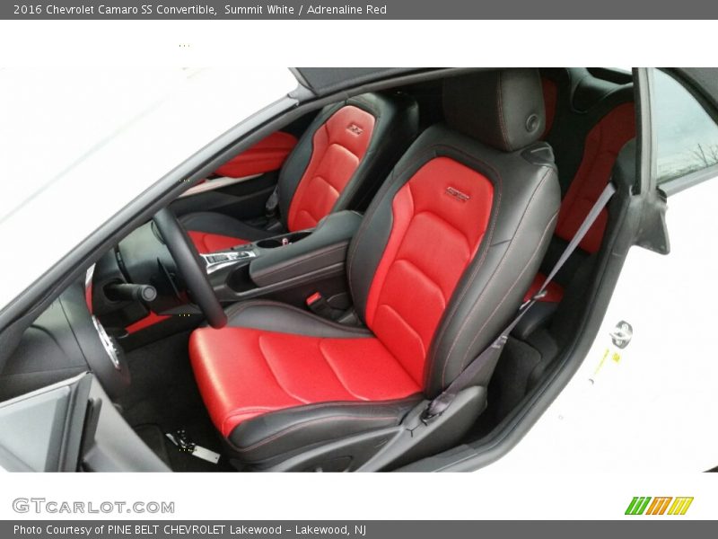 Summit White / Adrenaline Red 2016 Chevrolet Camaro SS Convertible
