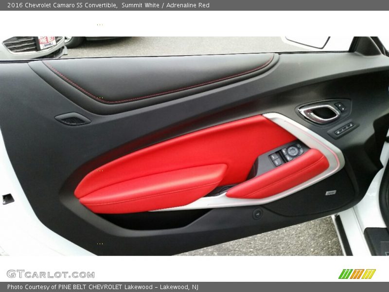Summit White / Adrenaline Red 2016 Chevrolet Camaro SS Convertible