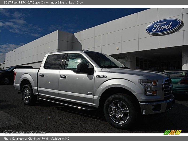 Ingot Silver / Earth Gray 2017 Ford F150 XLT SuperCrew