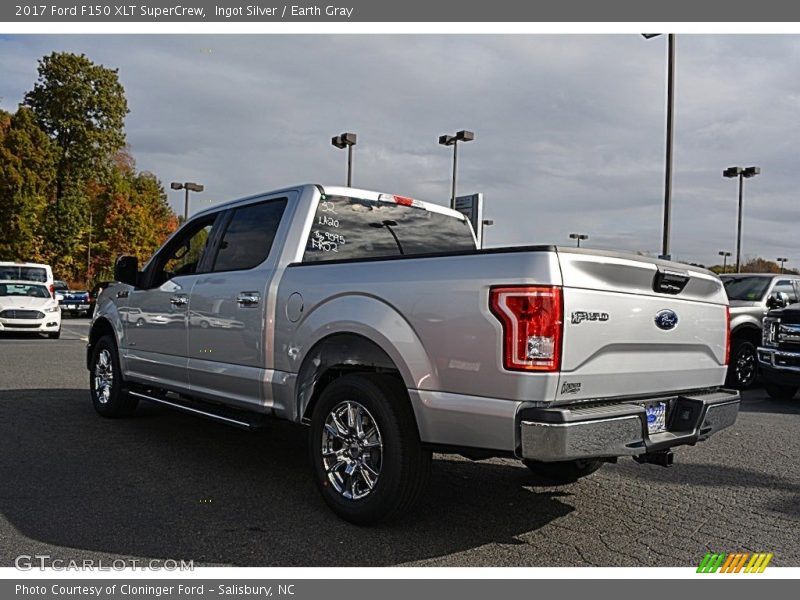 Ingot Silver / Earth Gray 2017 Ford F150 XLT SuperCrew