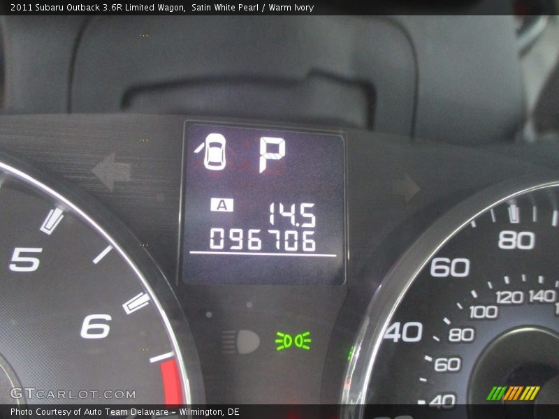Satin White Pearl / Warm Ivory 2011 Subaru Outback 3.6R Limited Wagon