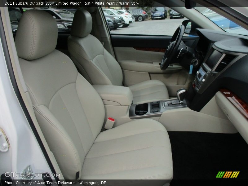 Satin White Pearl / Warm Ivory 2011 Subaru Outback 3.6R Limited Wagon