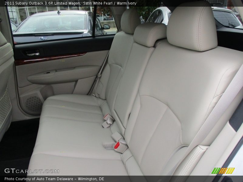 Satin White Pearl / Warm Ivory 2011 Subaru Outback 3.6R Limited Wagon