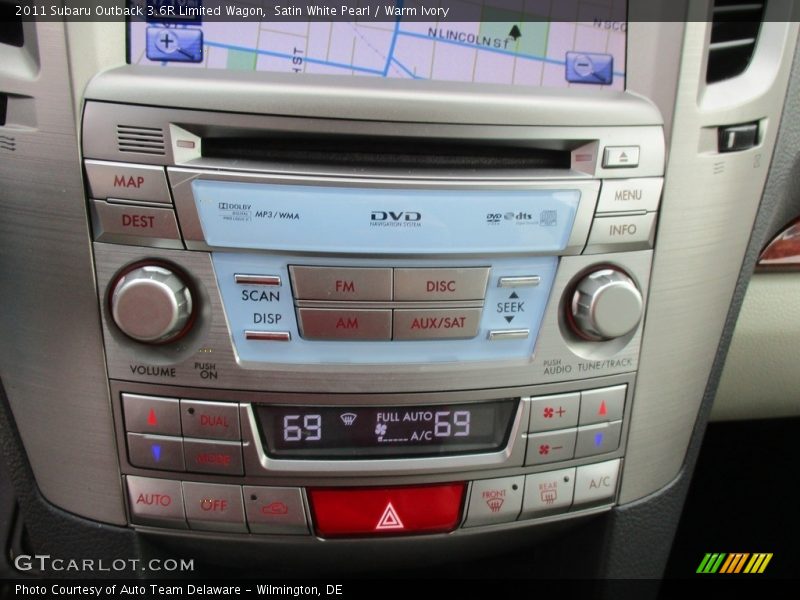 Satin White Pearl / Warm Ivory 2011 Subaru Outback 3.6R Limited Wagon