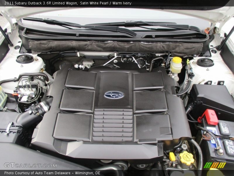 Satin White Pearl / Warm Ivory 2011 Subaru Outback 3.6R Limited Wagon