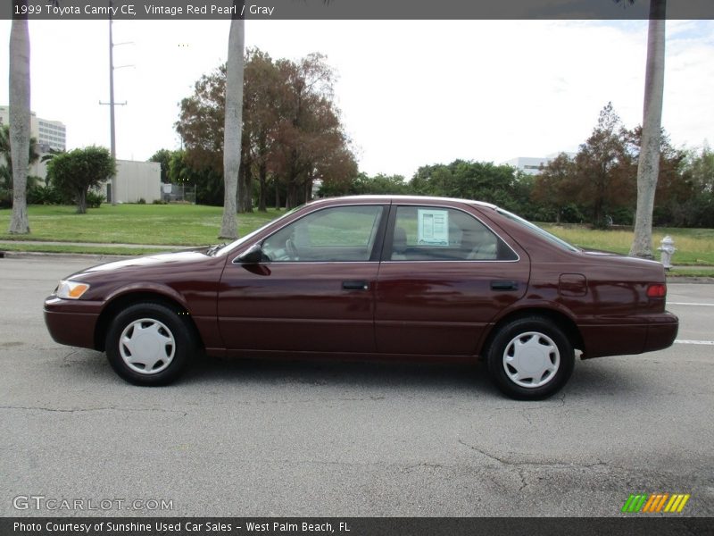 Vintage Red Pearl / Gray 1999 Toyota Camry CE
