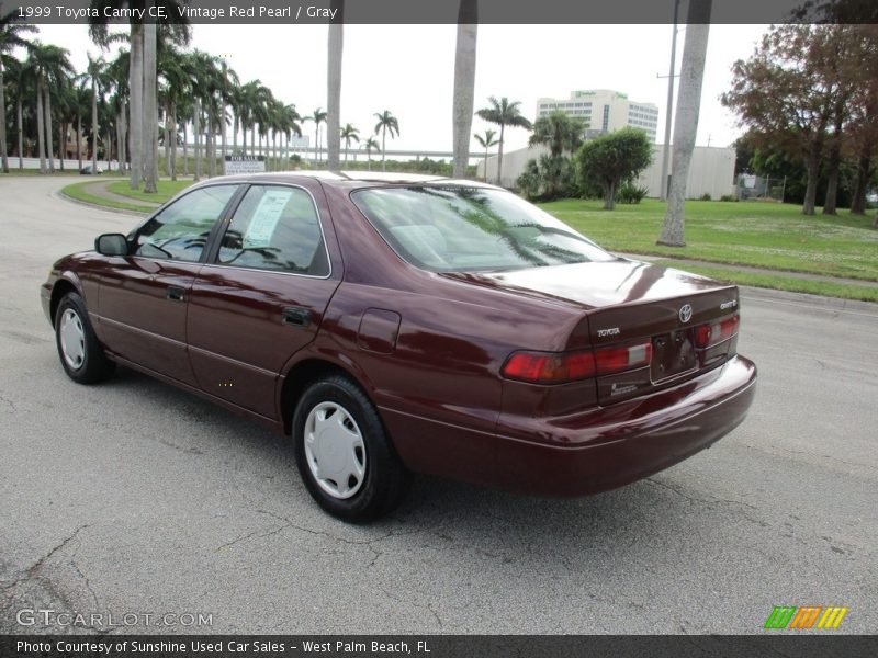 Vintage Red Pearl / Gray 1999 Toyota Camry CE