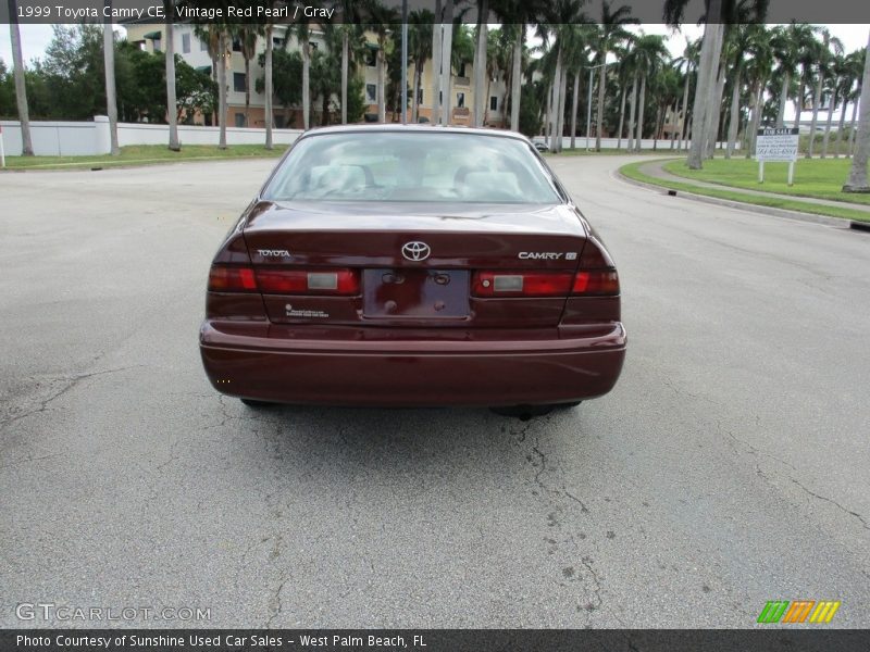 Vintage Red Pearl / Gray 1999 Toyota Camry CE