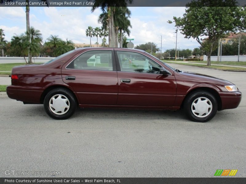 Vintage Red Pearl / Gray 1999 Toyota Camry CE