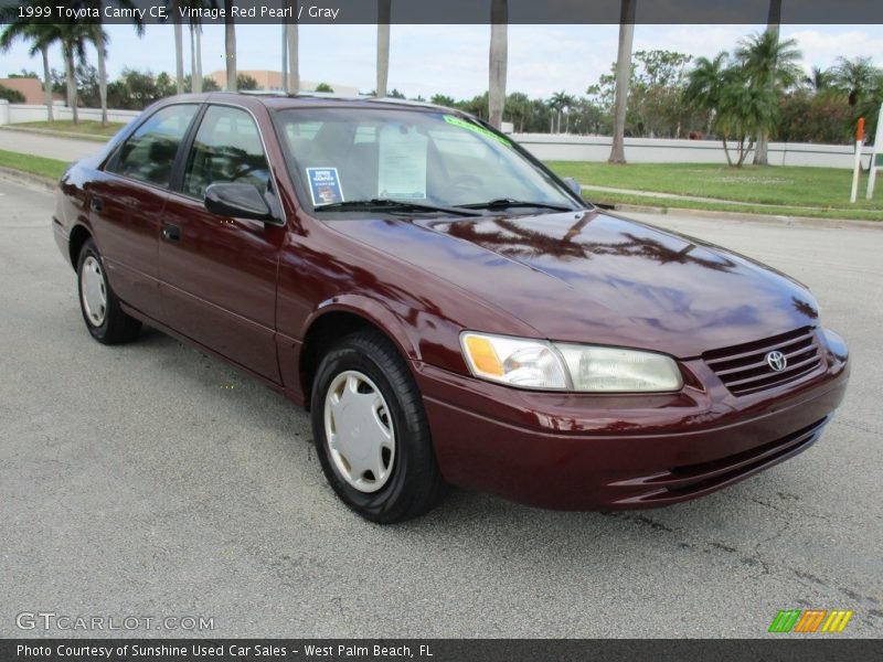 Vintage Red Pearl / Gray 1999 Toyota Camry CE