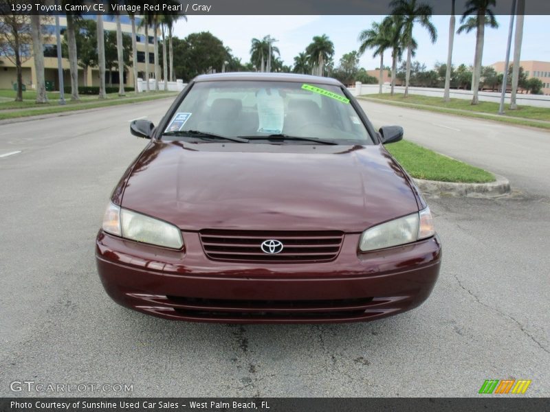 Vintage Red Pearl / Gray 1999 Toyota Camry CE