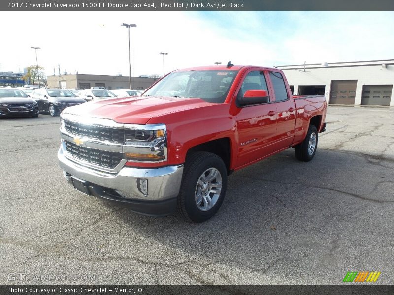 Red Hot / Dark Ash/Jet Black 2017 Chevrolet Silverado 1500 LT Double Cab 4x4