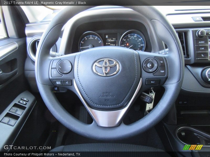 Magnetic Gray Metallic / Black 2017 Toyota RAV4 LE