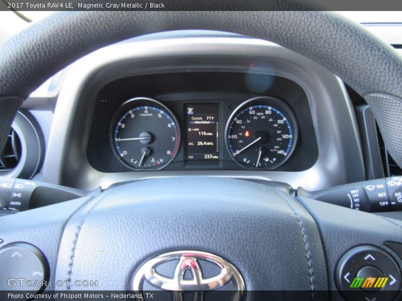 Magnetic Gray Metallic / Black 2017 Toyota RAV4 LE
