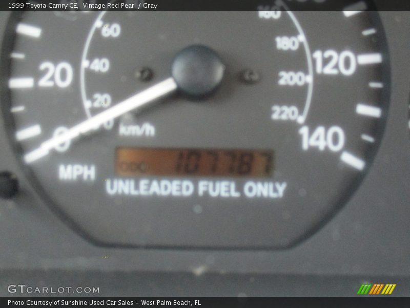 Vintage Red Pearl / Gray 1999 Toyota Camry CE