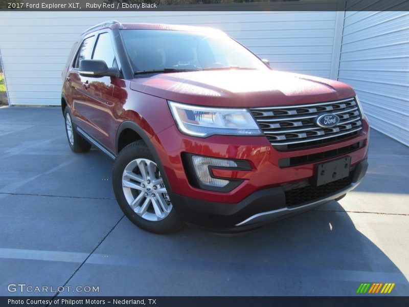 Ruby Red / Ebony Black 2017 Ford Explorer XLT