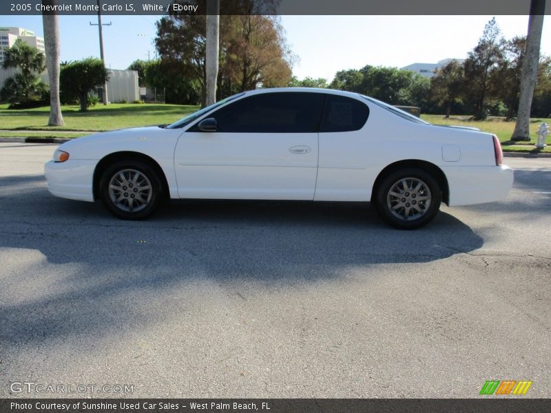 White / Ebony 2005 Chevrolet Monte Carlo LS