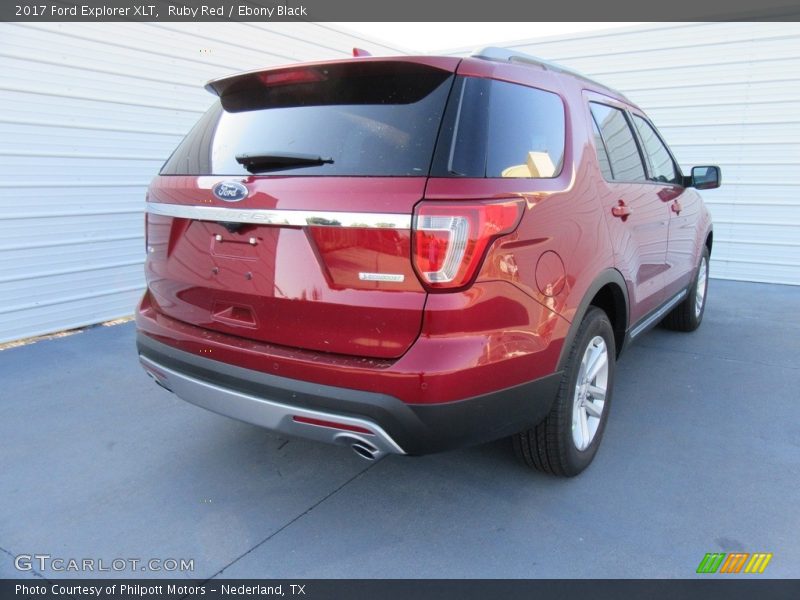 Ruby Red / Ebony Black 2017 Ford Explorer XLT