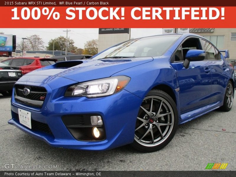 WR Blue Pearl / Carbon Black 2015 Subaru WRX STI Limited