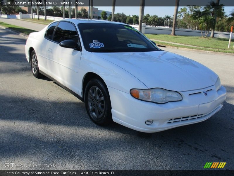 White / Ebony 2005 Chevrolet Monte Carlo LS