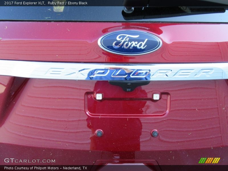 Ruby Red / Ebony Black 2017 Ford Explorer XLT