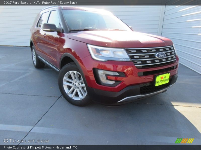 Ruby Red / Ebony Black 2017 Ford Explorer XLT