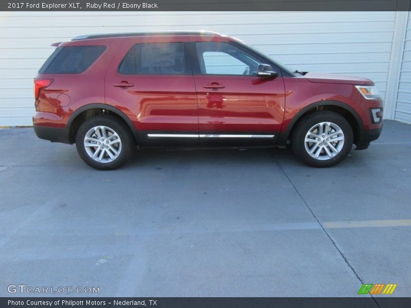Ruby Red / Ebony Black 2017 Ford Explorer XLT