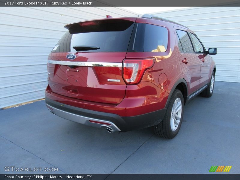 Ruby Red / Ebony Black 2017 Ford Explorer XLT