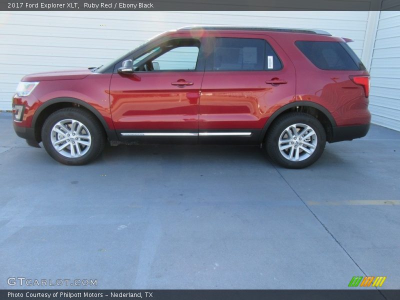 Ruby Red / Ebony Black 2017 Ford Explorer XLT