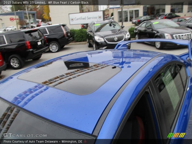 WR Blue Pearl / Carbon Black 2015 Subaru WRX STI Limited