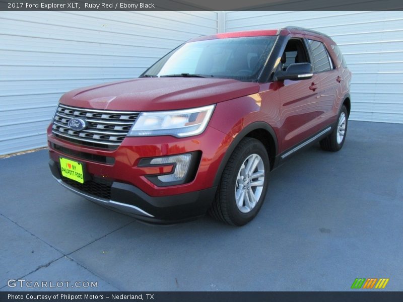 Ruby Red / Ebony Black 2017 Ford Explorer XLT