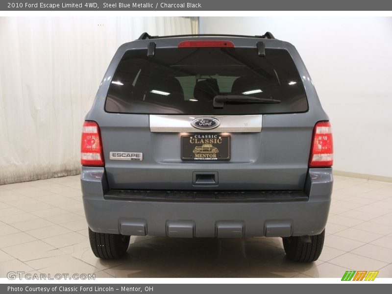 Steel Blue Metallic / Charcoal Black 2010 Ford Escape Limited 4WD