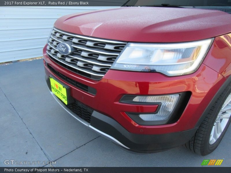 Ruby Red / Ebony Black 2017 Ford Explorer XLT