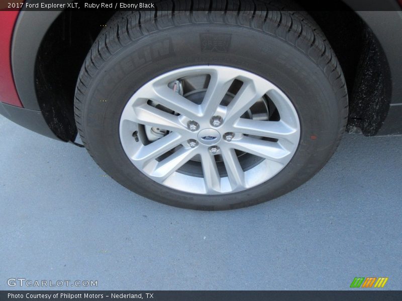 Ruby Red / Ebony Black 2017 Ford Explorer XLT