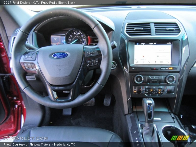 Ruby Red / Ebony Black 2017 Ford Explorer XLT