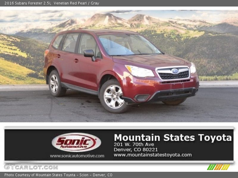 Venetian Red Pearl / Gray 2016 Subaru Forester 2.5i
