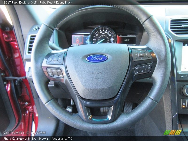 Ruby Red / Ebony Black 2017 Ford Explorer XLT