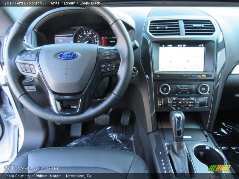 White Platinum / Ebony Black 2017 Ford Explorer XLT