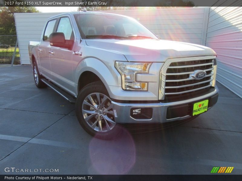 Ingot Silver / Earth Gray 2017 Ford F150 XLT SuperCrew