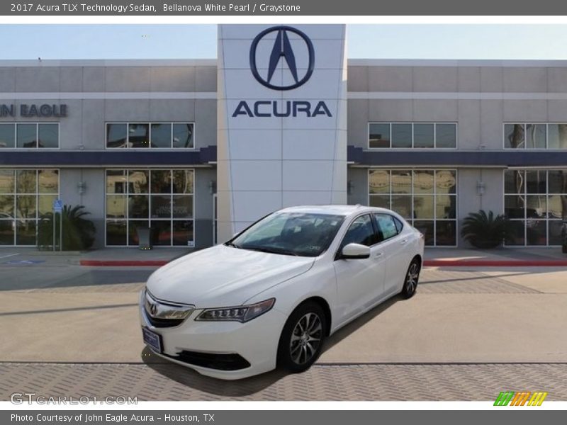 Bellanova White Pearl / Graystone 2017 Acura TLX Technology Sedan