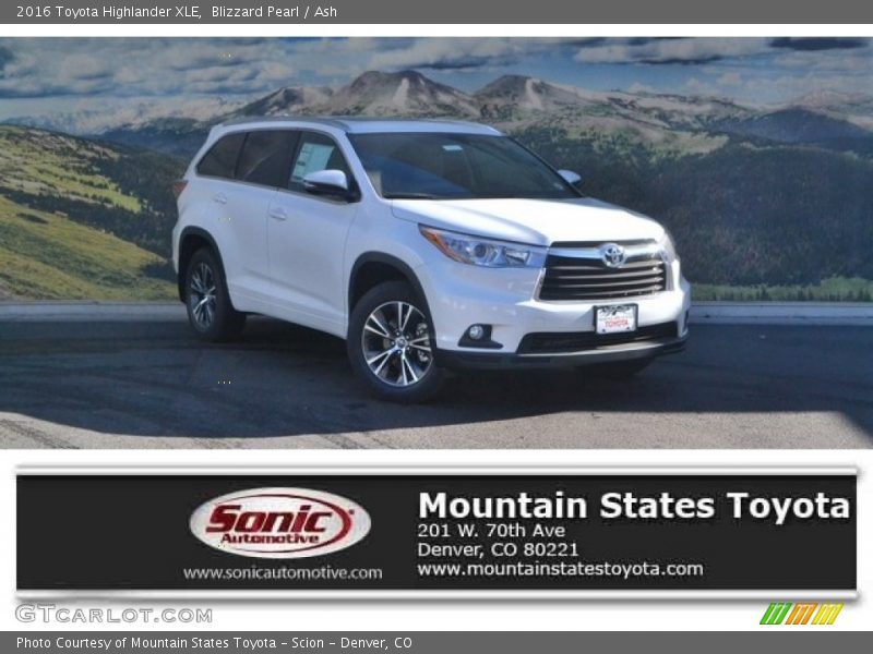 Blizzard Pearl / Ash 2016 Toyota Highlander XLE