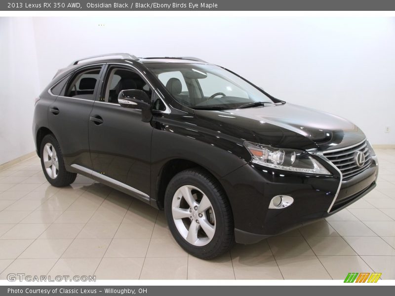 Obsidian Black / Black/Ebony Birds Eye Maple 2013 Lexus RX 350 AWD
