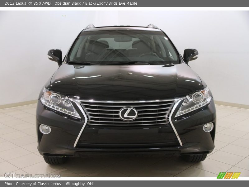 Obsidian Black / Black/Ebony Birds Eye Maple 2013 Lexus RX 350 AWD