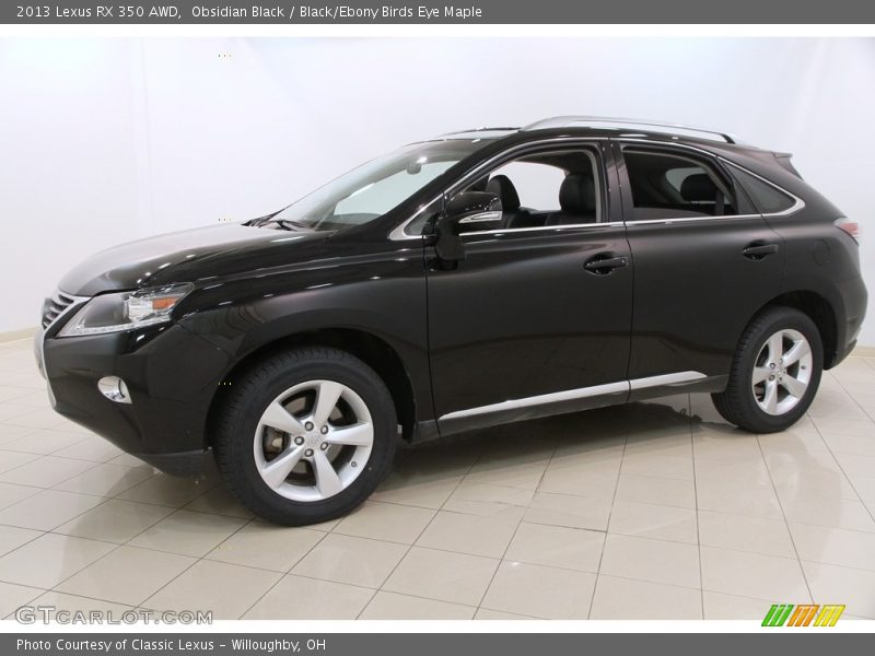 Obsidian Black / Black/Ebony Birds Eye Maple 2013 Lexus RX 350 AWD