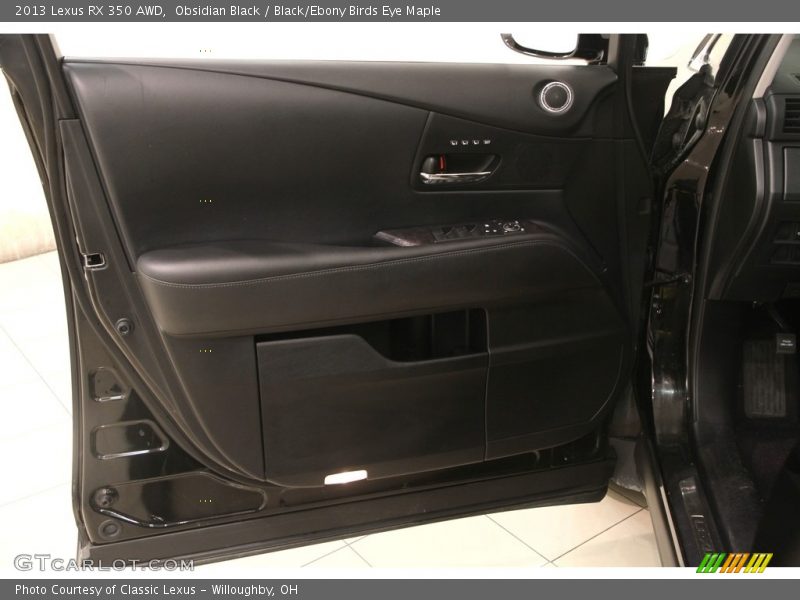 Obsidian Black / Black/Ebony Birds Eye Maple 2013 Lexus RX 350 AWD