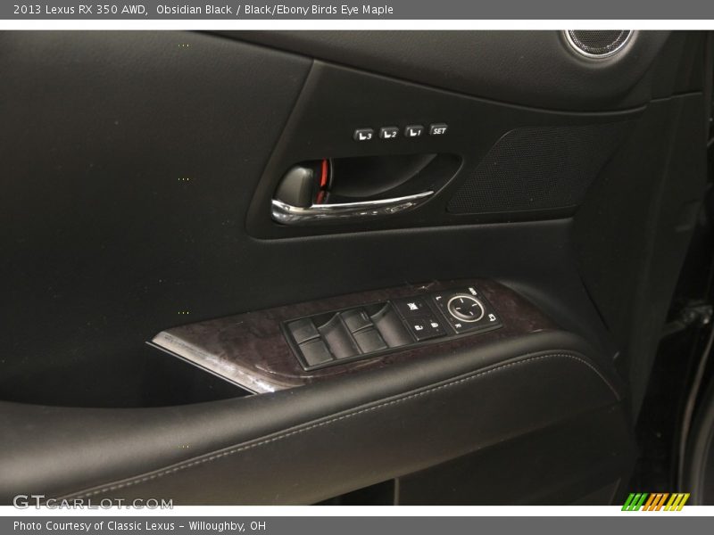 Obsidian Black / Black/Ebony Birds Eye Maple 2013 Lexus RX 350 AWD