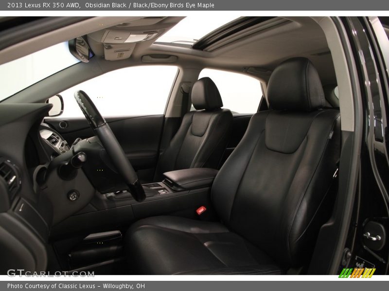 Obsidian Black / Black/Ebony Birds Eye Maple 2013 Lexus RX 350 AWD