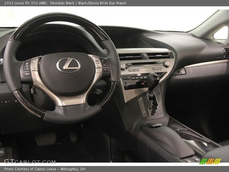 Obsidian Black / Black/Ebony Birds Eye Maple 2013 Lexus RX 350 AWD