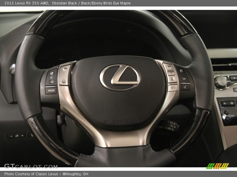 Obsidian Black / Black/Ebony Birds Eye Maple 2013 Lexus RX 350 AWD