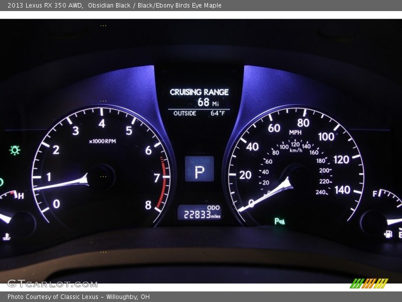Obsidian Black / Black/Ebony Birds Eye Maple 2013 Lexus RX 350 AWD